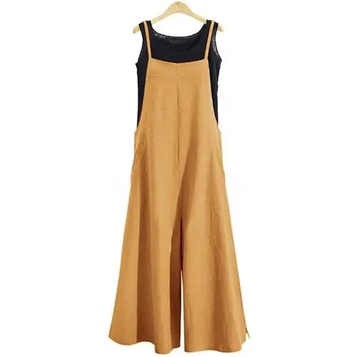 Женские повседневные свободные длинные комбинезоны YESNO, широкие комбинезоны, мешковатые хлопковые комбинезоны