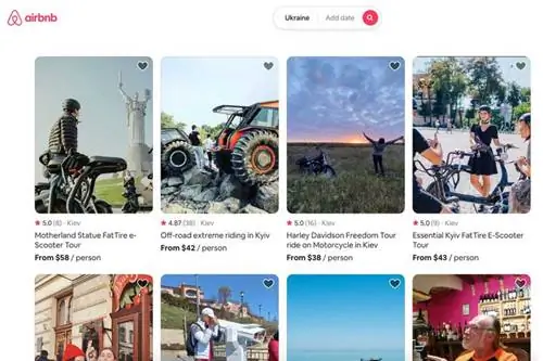 Впечатления и чем заняться в Украине на Airbnb, который использовался для отправки денег украинцам во время войны.
