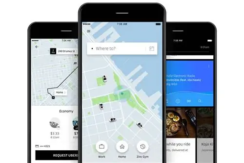 Интерфейсы Uber открываются на разных айфонах