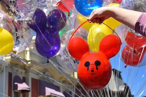 Новейшее ведерко для попкорна W alt Disney World в Волшебном Королевстве, вдохновленное воздушным шаром в форме Микки