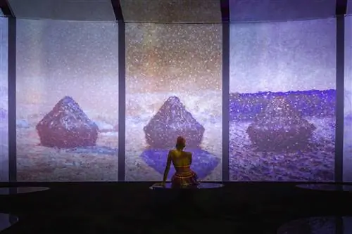 Женщина перед стогами сена Моне в Beyond Monet