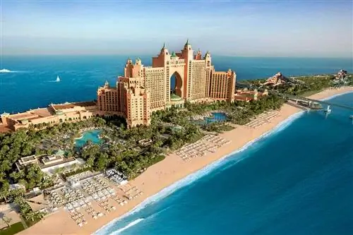 Вид с воздуха на Atlantis The Palm, Дубай