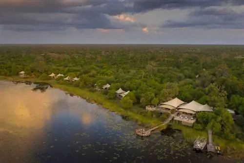 Вид с воздуха на Думатау в Ботсване