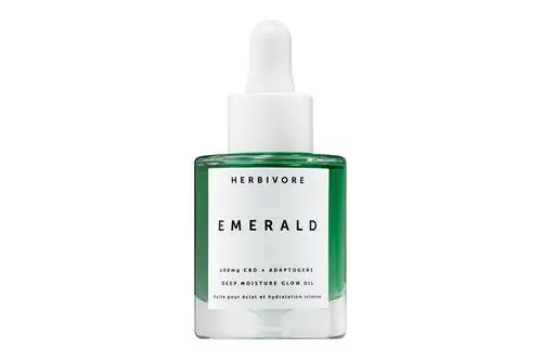 Бутылка Emerald CBD Deep Moisture Glow Oil от Herbivore Botanicals