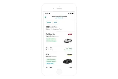 Приложение Hopper Автомобильные результаты Оплатить сейчас