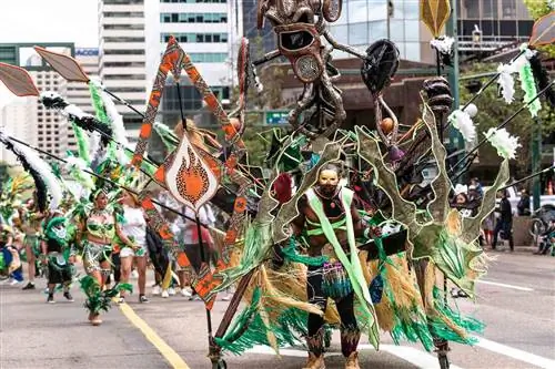 Парад карибского наследия Cariwest, отмечаемый в Эдмонтоне, Канада.