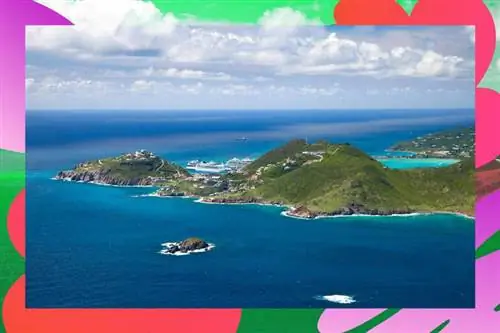 Вид с воздуха на Филипсбург, Сен-Мартен, Голландская Вест-Индия