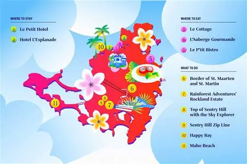 Карта маршрута Св. Мартина/Св. Мартен