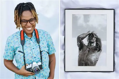 Фотограф Нове Харрис Смит и одна из ее фотографий.