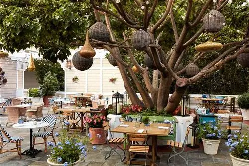 Обеденная зона на открытом воздухе во дворе в Пико 1