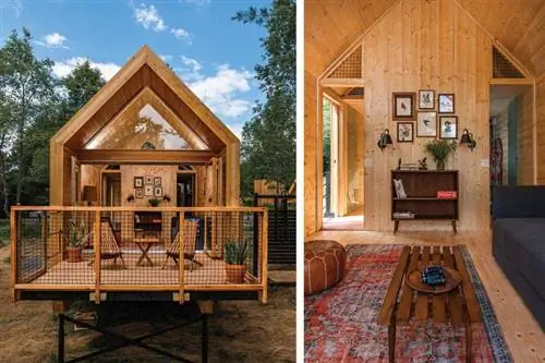 Жилой домик в Иствинде с интерьером и экстерьером, оформленным в современном деревенском стиле.