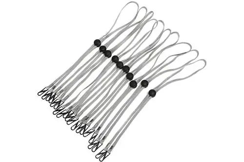 Ремешки для масок из серой ткани