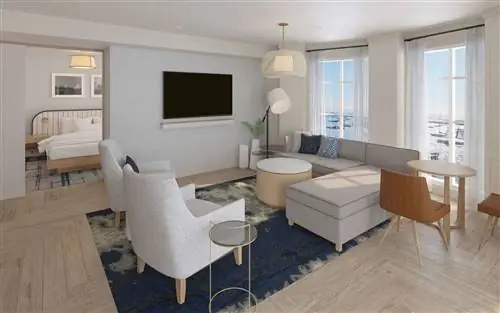 Королевский люкс Brenton Hotel с гостиной и спальней