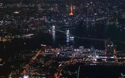 Фотография была сделана с коммерческого самолета в международном аэропорту Токио Ханэда (HND) в аэропорту Акита (AXT). Башня с красной подсветкой - это Токийская башня, а левый подвесной мост - Радужный мост. Фотография была сделана с коммерческого самолета в международном аэропорту Токио Ханэда (HND) в аэропорту Акита (AXT). Башня с красной подсветкой - это Токийская башня, а левый подвесной мост - Радужный мост.