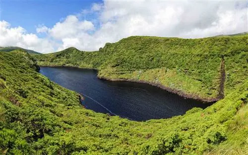 Lagoa Comprida на острове Флорес, Азорские острова/Португалия