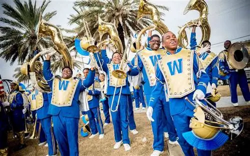 Zulu Parade выступает на улицах Нового Орлеана в День Марди Гра, 13 февраля 2018 года.