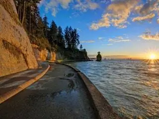 На изображении может находиться на улице Природа Дорога Мыс Вода Ель Пихта Растение Асфальт и асфальт