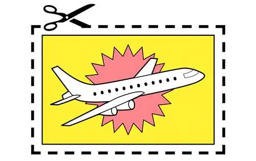 Купон на самолет CNT Intel Illo Illustration с ножницами