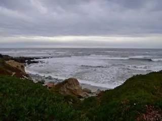 На изображении может находиться Promontory трава растение на улице природа океан море и вода