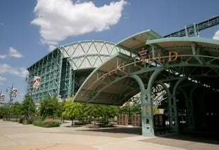 США Техас Хьюстон Активный бейсбольный стадион Minute Maid Park