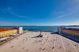 Португалия Достопримечательность Лиссабона Praça do Comércio