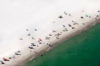 Пляж с высоты птичьего полета Gulf Shores Alabama U. S. Пейзаж На открытом воздухе Природа Пейзаж Океан Вода Море Береговая линия Вид с воздуха Земля