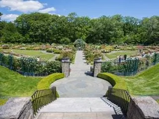 На изображении может находиться Flagstone Outdoors Garden Human Person Arbor Plant and Grass
