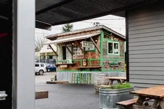 США Орегон Портленд Food Truck Ячменный стручок
