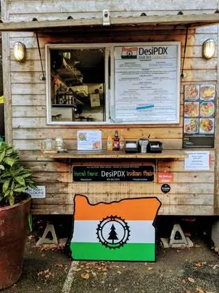 США Портленд Орегон Food Truck Prost Marketplace