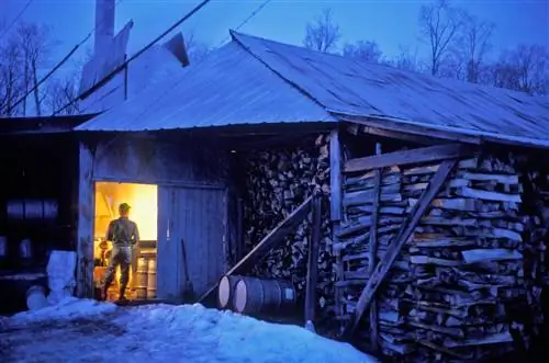 человек в хижине. ночь. свет