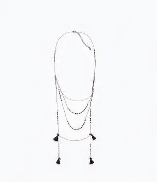 Колье Zara с цепочками и бахромой zara.com 30