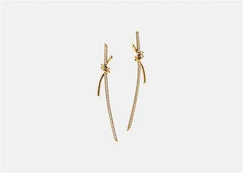Серьги Tiffany Knot из желтого золота с бриллиантами 5000
