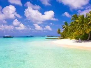 На изображении может находиться на улице Природа Земля Океан Море Вода Береговая линия Лето Транспорт Транспортное средство Лодка и Тропики