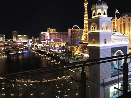 Ночной Вид Фонтан Вегас Космополитен