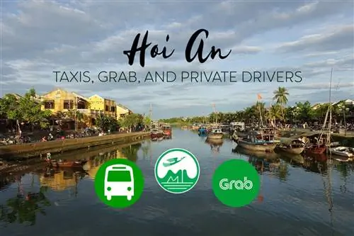 Взять такси, частного водителя и GRAB в Хойане
