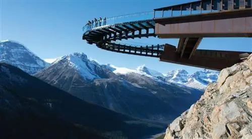 ледник Skywalk Канада 5 лучших стеклянных мостов в мире