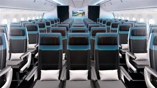 Интерьер Westjet 787 эконом-класса