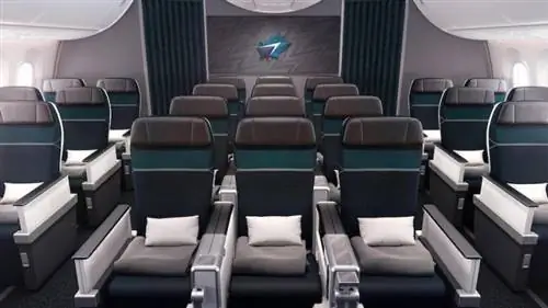 Westjet 787 направлений Премиум-Эконом Интерьер