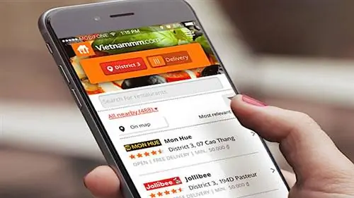 Список ресторанов Хойана в приложении для доставки еды Vietnammm