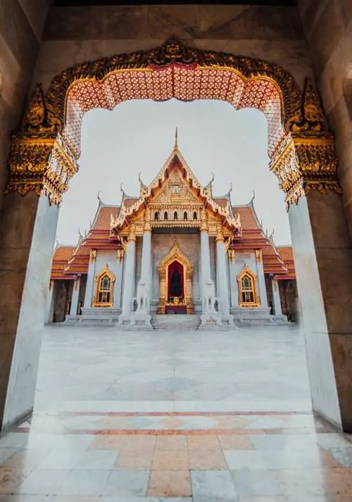 Туристическая достопримечательность храма в Таиланде