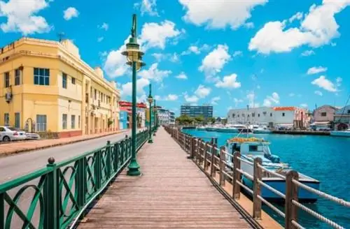 Виза с приветственной маркой Барбадоса