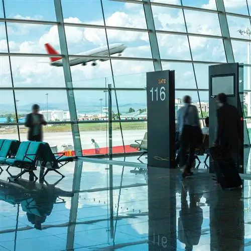 путешественники в аэропорту