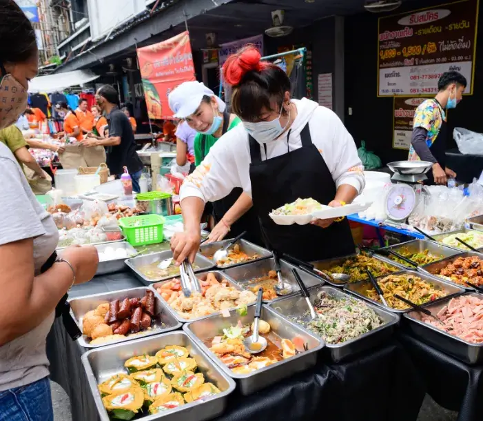 Маски уличной еды Бангкока
