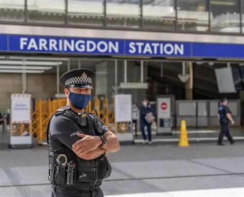 полицейская маска Лондон Англия