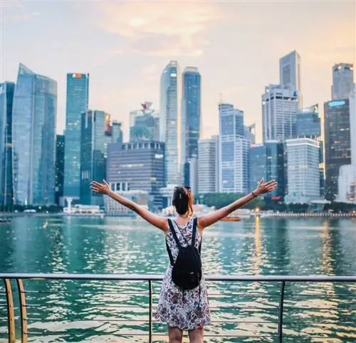 турист в Сингапуре