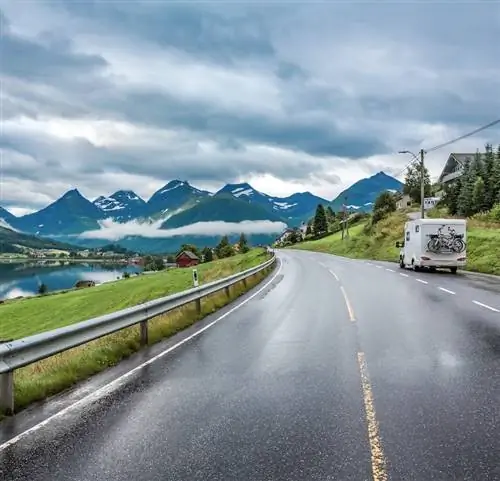 фургон вождение дороги горы