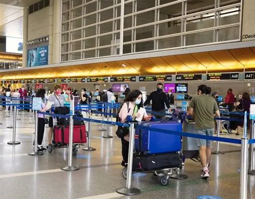 маски для путешественников в аэропорту LAX