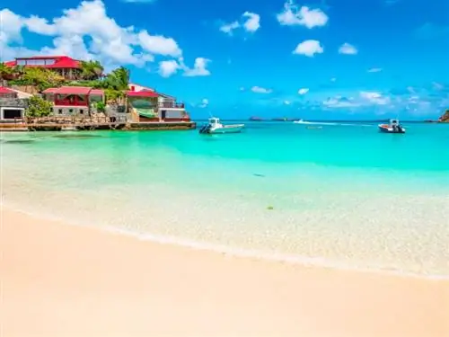 Сент-Бартс пляж море яхта