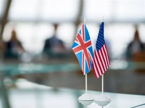 флаги Великобритании и США