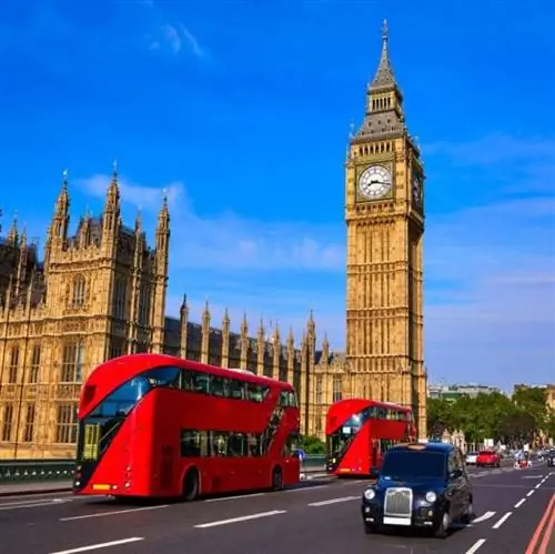 Биг Бен красный автобус Лондон такси